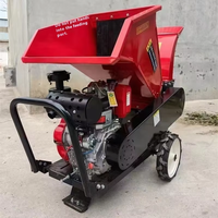 Hoge productiviteit 186 type diesel houtversnipperaar elektrische start met automatische toevoer voor het vermalen van fruittakken kernmotor