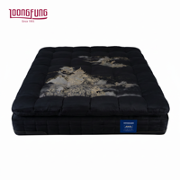 Matelas hybride de luxe LOONGFUNG avec surmatelas ultra-épais, ressorts ensachés, latex et mousse à mémoire de forme, livré en boîte
