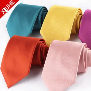 Classic Design Red Tie Cheap Price Silk Solid Color Necktie Mens Custom Polyester Ties