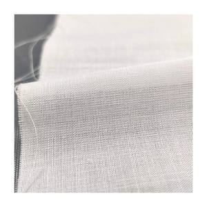 Vente en gros de <span class=keywords><strong>mousseline</strong></span> 100 coton popeline transparente tissu uni <span class=keywords><strong>pour</strong></span> chemise longue Voile blanchi poche doublure tissu 90*88 blanc - Product Image 1
