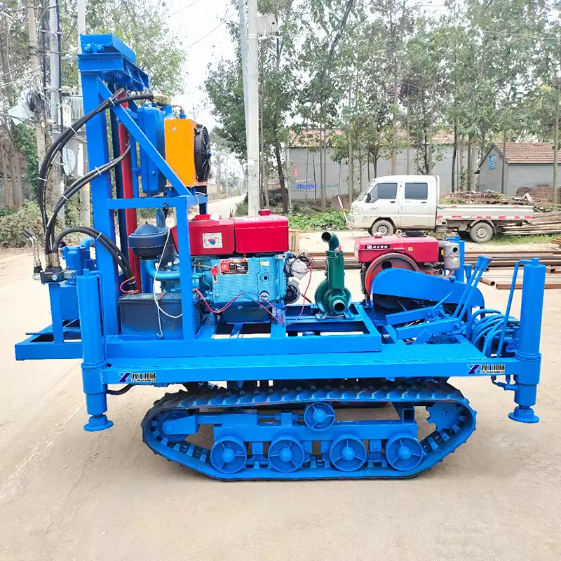 Portable Diesel Engine Hydraulic Water Well Drilling Rig Motor Borehole Drilling Rig Machine