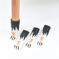 Vente en gros poignée de porte durable design chat mignon protège-jambes de table pieds de canapé housses de chaises sol dur polyester/coton