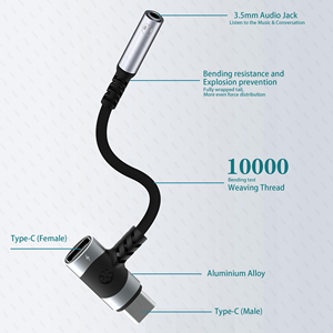 2in1 USB <span class=keywords><strong>C</strong></span> đến 3.5mm tai nghe và bộ sạ<span class=keywords><strong>c</strong></span> Adapter 2 trong 1 loại <span class=keywords><strong>C</strong></span> để AUX mic jack với PD nhanh chóng sạ<span class=keywords><strong>c</strong></span> Dongle cho tai nghe - Product Image 3