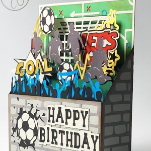 Pop Up Football Theme 3D Birthday Card Die Cut <b>Paper</b> Greeting Card For Soccer Fans Gift - Product Image 3
