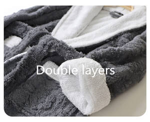 Peignoir moelleux de créateur de luxe pour femmes imprimé fleuri matériau polaire grand châle Robe de chambre colorée Robe de salon - Product Image 6