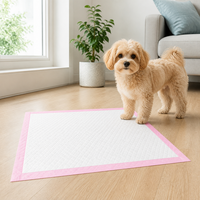 Tapis d'apprentissage de la propreté jetables roses pour chiens, super absorbants et anti-fuites, vente en gros OEM directement de l'usine