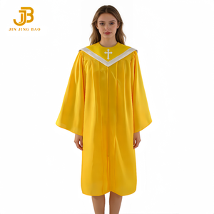 Robes de chœur pour adultes de haute qualité pour l'église avec étole en V brodée - Product Image 4