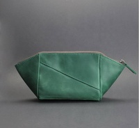 Sac à fermeture éclair en cuir vintage, organisateur de trousse de toilette, trousse de toilette de luxe pour femmes