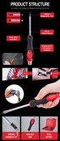 Qixin, fournisseur chinois, jeu de tournevis multifonction personnalisé pour outils automobiles, 12 embouts de tournevis cruciformes pour réparation