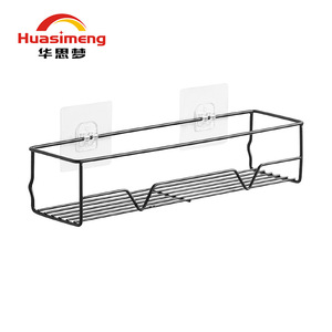 Black Stainless Steel Wall Mounted <b>Spice</b> <b>Rack</b> Lattice Type Hanging Kitchen Storage Organizer Multipurpose Household Use - Product Image 3