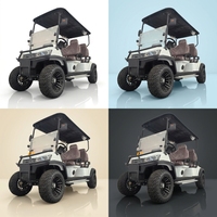Voiturette de golf électrique Club Car 4 places, buggy tout-terrain, 60V 5KW, certifiée DOT EEC CE, 30-50 km/h, autonomie 90 km, poids à vide 500 kg