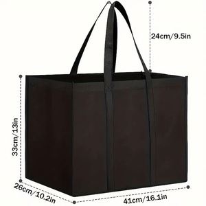 Bolsa de comestibles de tela reutilizable ecológica grande de alta calidad Bolsas de mano no tejidas Directo de fábrica para compras en el mercado de regalos - Product Image 5
