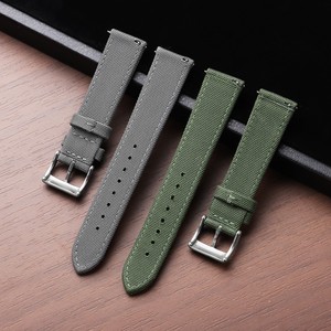 20mm 22mm cinturino orologio in tessuto a vela per <span class=keywords><strong>Samsung</strong></span> <span class=keywords><strong>Watch</strong></span> bracciale biadesivo in Nylon cintura da polso sportiva a sgancio rapido per uomo - Product Image 3