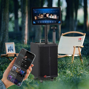 Oumeishoms-k6 Paire de haut-parleurs portables sans fil en bois de 6 pouces avec tige de traction, audio bidirectionnel, crossover, prise en charge de la carte mémoire - Product Image 6