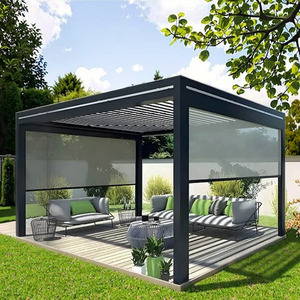 <span class=keywords><strong>SINSO</strong></span> Cobertizo de jardín Louvre Bioclimático Aluminio Gazebo Rejilla exterior Techo Pérgola eléctrica 3x4 - Product Image 6