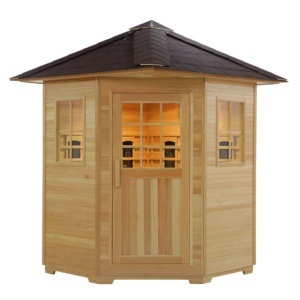 Modern Black 2 Person Outdoor infrared Sauna <strong>Canada</strong> Hemlock sauna <strong>stove</strong> 6kw - Product Image 1