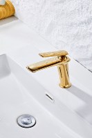 Robinet de lavabo en laiton à poignée unique, chromé, à montage sur plan, cartouche céramique chaude/froide, options hautes/standard pour les salles de bain d'hôtel et de maison