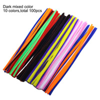 100 tiges de chenille multicolores, nettoyeurs de tuyaux pour projets créatifs de fleurs artificielles - pour Noël, Halloween, fête
