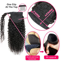 Extension queue de cheval AngelBella cheveux humains queue de cheval bouclée extension de cheveux humains vierges brésiliens pour femmes noires