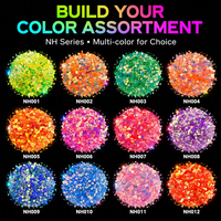 Poudre de paillettes néon caméléon changeante de couleur en vrac pour les travaux manuels, les gobelets, le slime, sac de 500 g, ornement fait à la main