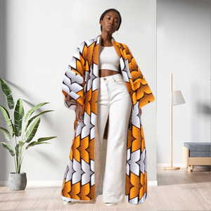 Abrigos Largos Holgados con Estampado Otoñal para Mujer, Tallas Grandes, Última Moda - Product Image 3