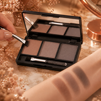Palette de poudre à sourcils végétalienne 3 teintes, waterproof, longue tenue, maquillage minéral, mélange naturel, marque privée, vente en gros