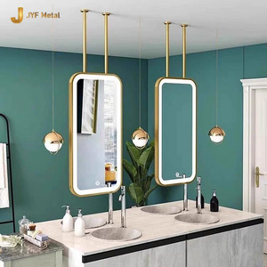 C419 Metal Frame Stainless Steel <b>Mirror</b> Frame Gold Hairline PVD Coating Custom <b>Hanging</b> <b>Mirror</b> Frame Luxury Bathroom Decoration - Product Image 1