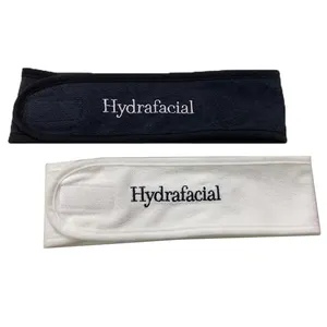 Custom Logo Snel Droog Microfiber Fluwelen Bamboe Satijn Katoen Bad Wassen Meisjes Make-Up Spa Hoofdbanden Voor Vrouwen