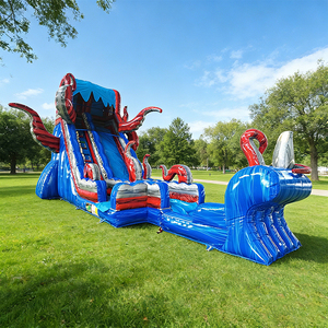 WINSUN Toboggan Gonflable Commercial Thème Pieuvre, Château Gonflable Géant avec Toboggan pour Enfants, Parc d'Attractions et Jardin - Product Image 2