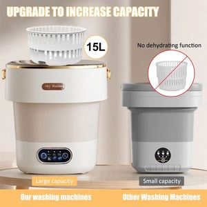 Mini <b>Washer</b> 15L Upgraded With Spin Basket Clothes Folding Washing Machine of Underwear - Product Image 6