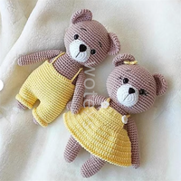 Conception personnalisée poupée ours au crochet animaux au crochet jouets à vendre tricoté jouet personnalisé coton ours en peluche