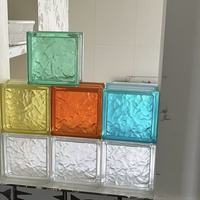 Vente directe usine – Bloc de verre coloré 190x190x80mm, ne décolore pas, brique de verre transparente pour décoration extérieure, verre creux