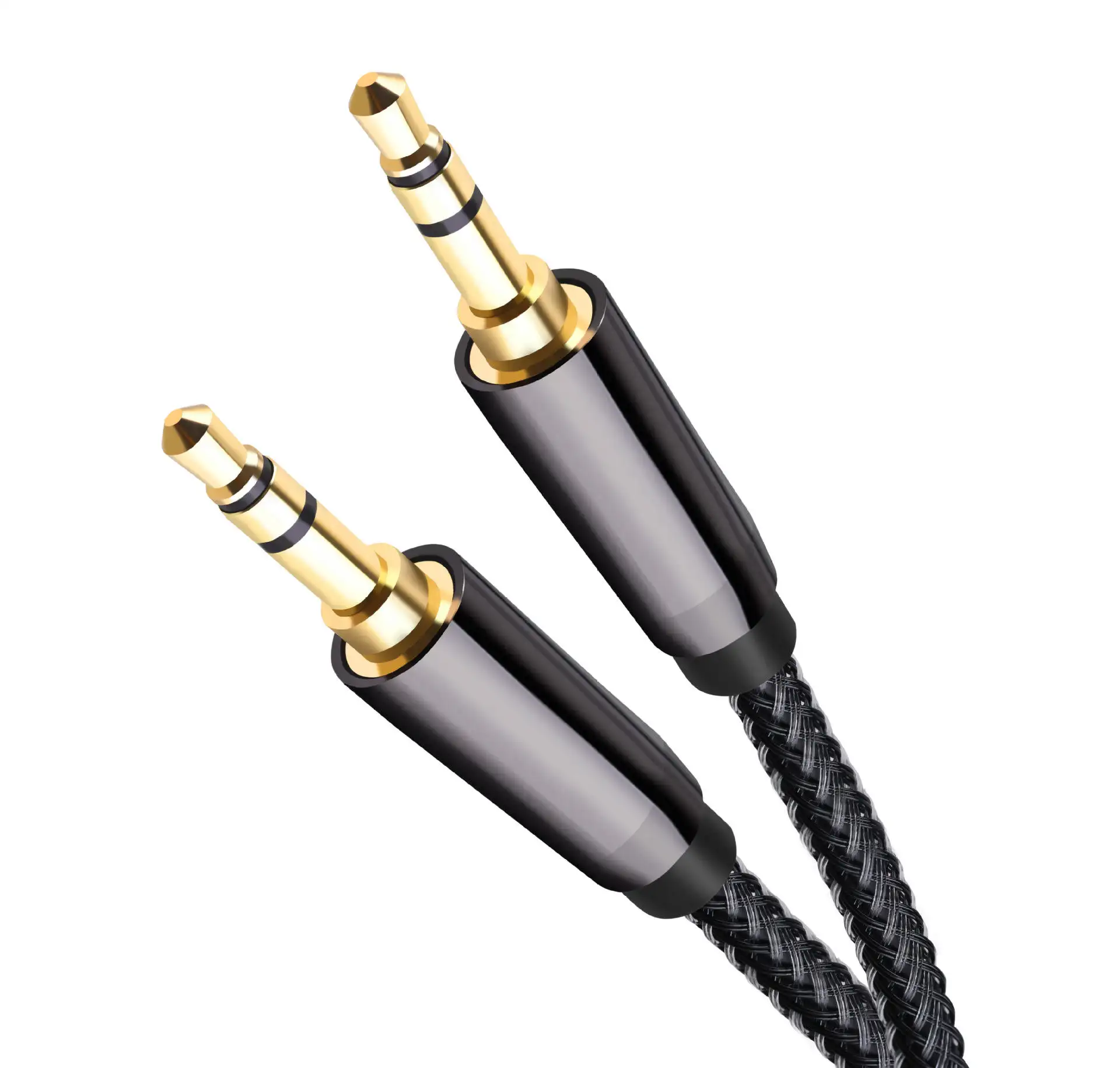 Cable de audio Jack de 3,5mm directo de fábrica OEM macho a macho Cable auxiliar chapado en oro de 3,5mm Cable de audio