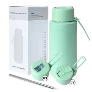 Özel logo KEWIXY tarzı 34oz bpa ücretsiz vakum yalıtımlı termos flask paslanmaz çelik frank yeşil spor su şişesi