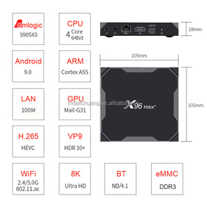 X96 Max Cộng Với Android 9.0 Thông Minh TV <span class=keywords><strong>Box</strong></span> 4GB 64GB Hỗ Trợ 2.4G/5G Wifi Amlogic S905X3 Quad Core Phương Tiện Truyền Thông Máy Nghe Nhạc 8K Set Top <span class=keywords><strong>Box</strong></span> - Product Image 5