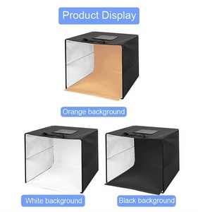 <strong>Foldable</strong> Photo <strong>Studio</strong> Light Box Portable 40cm*40cm*40cm LED Light Mini Photography <strong>Studio</strong> Tent Kit with 3 <strong>Backdrops</strong> - Product Image 2