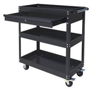 Armoire à outils roulante en acier laminé à froid rouge, durable, garantie 3 ans, 3 tiroirs, serrure à clé, capacité de charge 300 kg, chariot utilitaire de garage