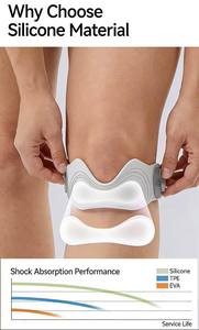 Sangle de soutien rotulien réglable en silicone pour le genou – Soulagement de la douleur, sécurité sportive, rééducation – Conception respirante et légère - Product Image 2