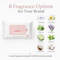 Tisu Perawatan Kewanitaan Aroma Sesuai Selera 30 Lembar Kemasan Datar Bebas Alkohol Tanpa Bilas Melembapkan 15x20cm Bahan Non Woven OEM ODM