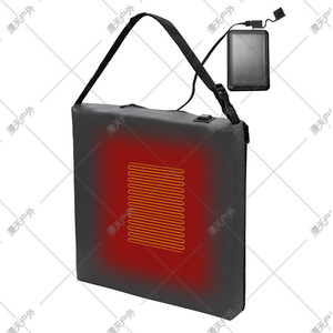 Portable Outdoor Heated Square Seat <b>Cushion</b> Leather USB Powered Camping Heating <b>Pad</b> - Product Image 1