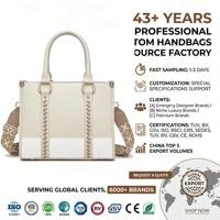Luxury Customization Women's Soft PU Leather Rivet Tote Bag Zipper Closure Three Straps Large Size Simple Elegant Design Office
