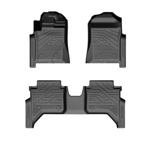 Tapis de sol de voiture en plastique TPE 3D personnalisé, ensemble complet, accessoires de voiture en plastique TPE d'usine pour Ford RANGER 2022-2024 - Product Image 1