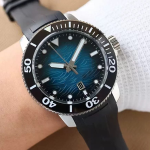 Reloj Mecánico de Diseño para Hombre con Esfera Azul Degradada de Lujo, Resistente al Agua hasta 600 Metros - Product Image 3