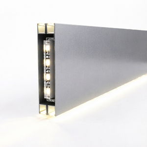 Plinthe moderne en alliage d'aluminium et de magnésium avec LED intégrée, accessoire métallique pour carrelage, idéale pour l'intérieur d'hôtels - Product Image 1