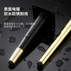Furniture <b>Leg</b> Metal <b>Sofa</b> <b>Legs</b> Tapered Black Gold 10cm 72cm Heavy Duty Minimalist Design - Product Image 2