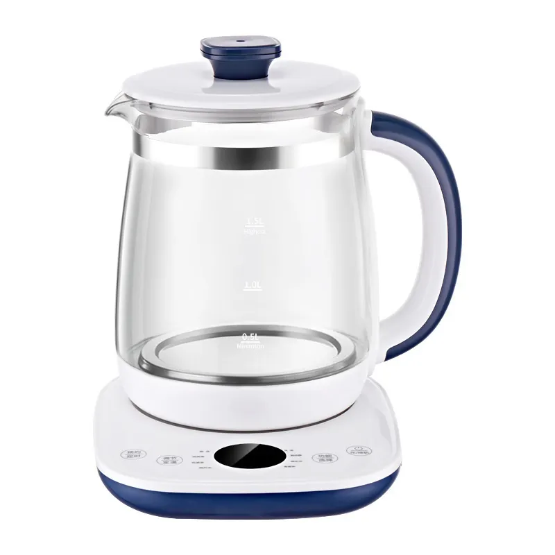 new flower tea pot glass health preserving pot 1.5l smart health pot water kettle electric
