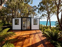 Bungalow préfabriqué intelligent haute résistance et résistant à la corrosion pour centres de villégiature, glamping et locations de gîtes