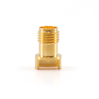 XINQY Conector RF Tipo de Paleta de Borde con Conector SMA, Conector de Placa de Tarjeta Coaxial de 50 Ohmios de GHz
