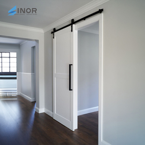 Puerta de Granero de Madera Sólida de Alta Calidad, Material de Madera Natural, Textura Hermosa, Rendimiento Estable, Confiable, para Uso Interior - Product Image 6