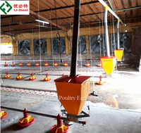 Mangeoire automatique en plastique PP de type plancher pour poulets de chair, équipement d'élevage avec garantie d'un an pour usage agricole